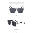 thumbnail image 2 of US Exclusive CY-98381 Men's Square Sunglasses - European & American Fashion, Metal Frame, Double Bridge, Retro Sun Protection, 2 of 3