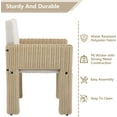 thumbnail image 7 of Guyou Rattan Patio Dining Chairs, Outdoor Wicker Chairs Set of 4, Modern Patio Metal Chairs for Dining Table, Outdoor Patio Chair with Cushions for Garden, Beige, 7 of 7