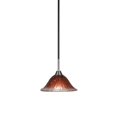 thumbnail image 1 of Toltec 3401-MBBN-736 Paramount 1 Light Mini Pendant In Matte Black And Brushed Nickel Finish With 10" Raspberry Crystal Glass, 1 of 1