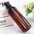 thumbnail image 3 of 6 frascos de viaje de 250 ml con tapa a presión, envase cosmético portátil vacío para champú o loción (frasco marrón y tapa negra)., 3 of 8