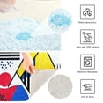 thumbnail image 3 of Yayeee Bath Rug for Bathroom Floor Non Slip Rectangle Fluffy Soft Absorbent Mat, 16"x24", Yelllow Simple Shapes, 3 of 7