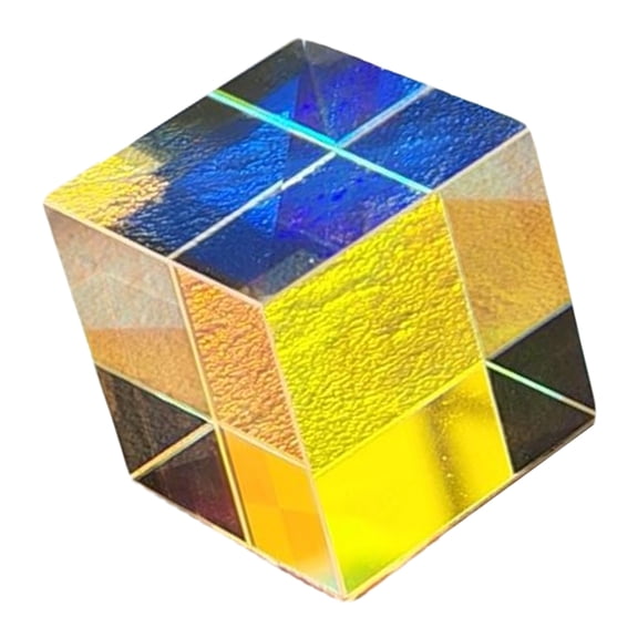 X Cubes Glass Prism Educational Toy Prism Kids Learning Toy for Photographic Beam Splitting Multicolor Light Effect