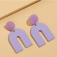 thumbnail image 3 of Polymer Clay Earrings Horseshoe Acrylic Dangle Earrings for Women Boho Acetic Acid U Shape Arch Earrings Multcolor Geometric Resin Disc Stud Earrings Exaggerated Ear Jewelry Gift, 3 of 9