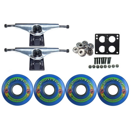 KRYPTONICS ROUTE Truck Wheel Pack 62mm BLUE Core 7.0 Silver