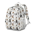 thumbnail image 2 of French Bulldog Footprint Backpack for School,Cute School Bag,Schoolbag with Adjustable Shoulder Straps & Padded Back,15"x11.42"x5.5", 2 of 6