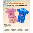 thumbnail image 5 of Toddler Swimsuit One Piece Short Sleeve Rash Guard Kids Swimwear Baby Shark Clothing Baby Shark Blue 3T, 5 of 6