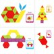 thumbnail image 2 of Rompecabezas de 155 piezas con formas geométricas y bloques de madera con diseño de tarjetas para niños en edad preescolar de más de 3 años, 2 of 9