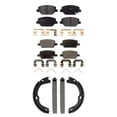 thumbnail image 1 of Transit Auto Front Rear Semi-Metallic Brake Pads and Parking Shoes Kit for Car Chevrolet Camaro Without Brembo Calipers KFN-100897, 1 of 11