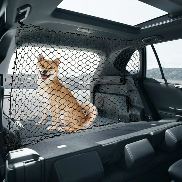 Barrière pour Chien de Voiture avec Crochets, Barrière de Sécurité Durable pour Chien, Barrière Pliable Réutilisable, Barrière d'Isolation Universelle Pratique pour Voitures, SUV, Camions, Vans