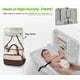 thumbnail image 4 of - Cambiador de bebé montado en la pared, cambiador horizontal para bebé, mesa plegable para pañales con correa de seguridad para baño comercial, queja ADA (hardware incluido) blanco y gris, 4 of 5