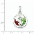thumbnail image 2 of Sterling Silver Rhodium-plated Money Sign & Floating Glass Beads Pendant QP2857, 2 of 2