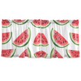 thumbnail image 7 of Yayeee Kitchen Curtains Tier Set of 2 Light Filtering 57"x24" Over Sink Window Panels, White Watermelon, 7 of 7