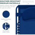 thumbnail image 5 of ZYPPP Oversized Zero Gravity Chair, Folding Outdoor Patio Lounge Recliner w/Cup Holder Accessory Tray, Pillow - Marine, 5 of 8