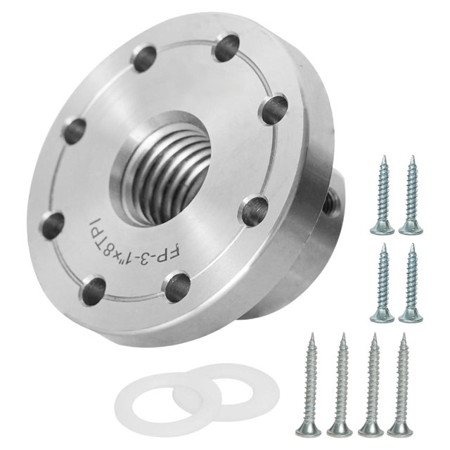 Plato frontal para torno de madera, husillo con rosca para plato frontal de torno, mandril para máquina de trabajar la madera 3 pulgadas