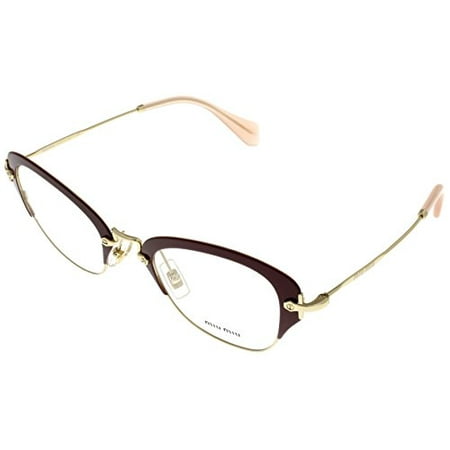 Miu Miu Prescription Eyewear Frames  Women Square Plum MU 53OV UA51O1 Size: Lens/ Bridge/ Temple: 50_24_140_43.5