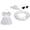 White, variant on Porch goose with porch goose outfits features a stylish porch goose summer outfit, coming as a 23 inch summer bikini statue costume with hat, sunglasses and swimming ring for cement yard decor. Red