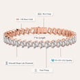thumbnail image 3 of Lab Grown Diamond IGI Certified 14K Rose Gold Tennis Bracelet For Women 15 Carat | Agatha Emerald Lab Diamond Tennis Bracelet | FG-VS1-VS2 Quality Friendly Diamonds, 3 of 6