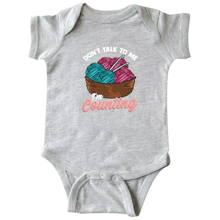 

Inktastic Crocheting Funny Yarn Joke Gift Baby Girl Bodysuit