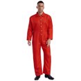 thumbnail image 2 of TiaoBug Combinaison une Pièce Unisexe pour Hommes à Manches Longues Uniforme Salopette Rouge TTG, 2 of 7
