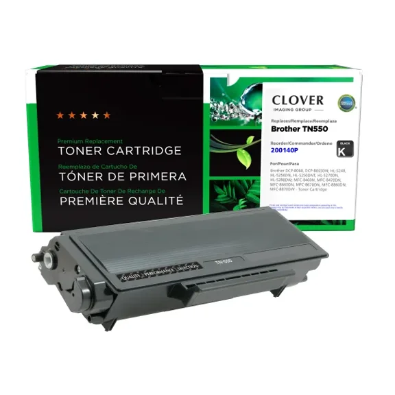 Remanufactured Clover Imaging Toner Cartridge compatible with Brother TN550