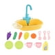 thumbnail image 1 of Juguetes de fregadero de cocina con accesorios de agua corriente, de ciclo del agua, regalos de cumpleaños, juguetes de simulación para niños, Amarillo, 1 of 9