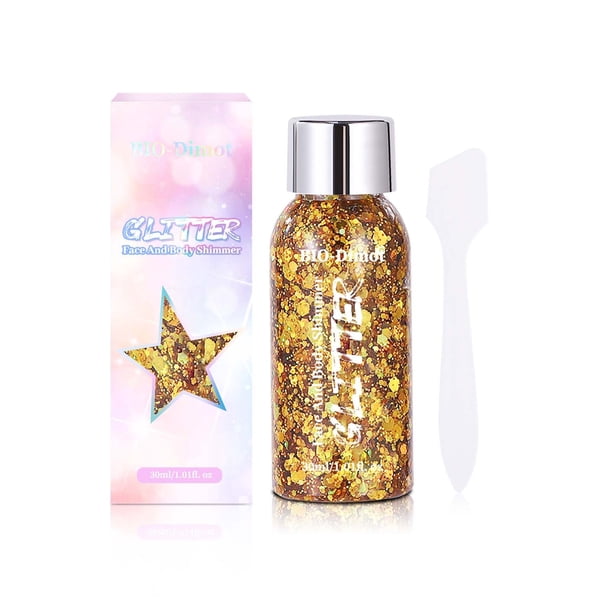 Xihbxyly Saldo de la cuenta en mi cuenta Sombra de ojos en purpurina, gel en purpurina, loción corporal en purpurina, 30 ml