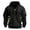 Black, variant on WREESH Men's Winter Cargo Hoodie Quarter Zip Pullover Tactical Athletic Hooded Sweatshirt for Hiking Outdoor Black