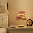 thumbnail image 6 of Bedside Table Lamp, Fully Dimmable Lamp with USB Interface Cable for Bedroom Living Room, Office, Dorm Purple and Gold Watercolor Floral, 6 of 8