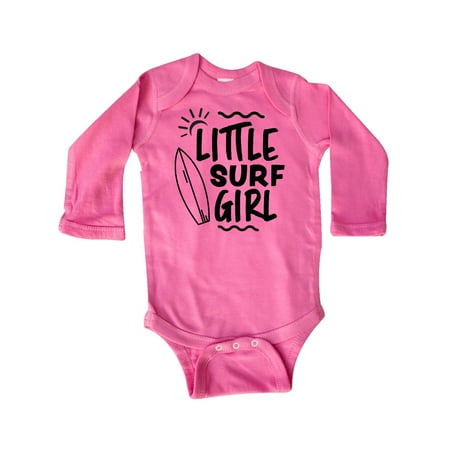 

Inktastic Little Surf Girl with Surfboard Gift Baby Girl Long Sleeve Bodysuit