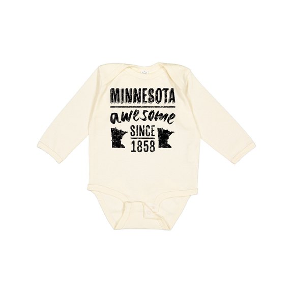 Inktastic Minnesota Awesome Since 1858 Boys or Girls Long Sleeve Baby Bodysuit