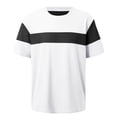 thumbnail image 4 of JAJAHO Men's Short Sleeve T Shirt Waffle Summer Top Color Block Crew Neck Pullover Sports Casual Top Loose Fit Graphic Tee Trendy Tops, 4 of 4