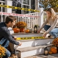 thumbnail image 6 of 2 PCS 16ft Halloween Caution Tape, Warning Barrier Tape for Halloween Decorations Outdoor Indoor,Party Prop for Haunted House Yard Porch Fence Door Halloween Party Decor, 6 of 8