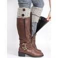 thumbnail image 4 of 2xFashion Mujer Boot Cuff Tejido Suave Pom Pom Calentador De Piernas Toppers Boot Calcetines Gris Sunnimix Puño de bota corto para mujer, 4 of 5