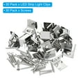 thumbnail image 3 of Clips para Tiras LED Uxcell, 30pcs Soportes de Montaje de Acero Inoxidable para Canal de Aluminio LED en Forma de V de 16mmx16mm, 3 of 7