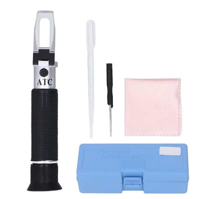 Salinity Refractometer Double Scale 0‑100 PPT 1.000‑1.070 Portable ATC Salinity Meter for Aquarium