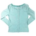 thumbnail image 2 of Splendid Women's Cerine Slub Stripe Button Back (Large, Aqua Mini Strip), 2 of 2