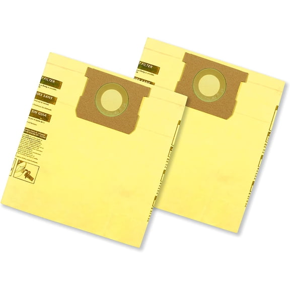 2 Pack 91964 Type D Vacuum Filter Bags Compatible with Shop-Vac 4 Gallon Vacuum, Replacement 9196400 9196433 High Efficiency Dust Collection Bag