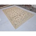 thumbnail image 2 of Ivory  Beige Premium Handwoven Pure Wool Chobrang Rug, 5ft 10in x 8ft 11in, 2 of 5
