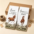 thumbnail image 4 of 2-Pack Farmhouse Horse Kitchen Towels, Absorbent Decorative Hand Towels with Rustic Horse Daisy Fence Print, Country Farm Dish Cloths for Home Decor, 4 of 6