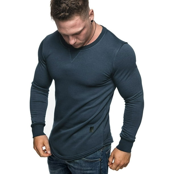 Athletic Mens and Men's Active Performance Long Sleeve Neck T-Shirts Fit T-Shirt - Walmart.com