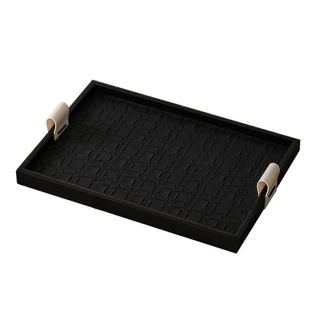 Leather Tray Key Bowls for Entry Table,Desktop Organizer Tray, Vanity Tray with Handle,Storage Organizer,Catchall Tray,A