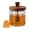 Smooth, variant on MARCHROSE Glass Honey Jar with Dipper Stick and Wood Lid, 17oz Honey Pot for Kitchen Storage Sunflower
