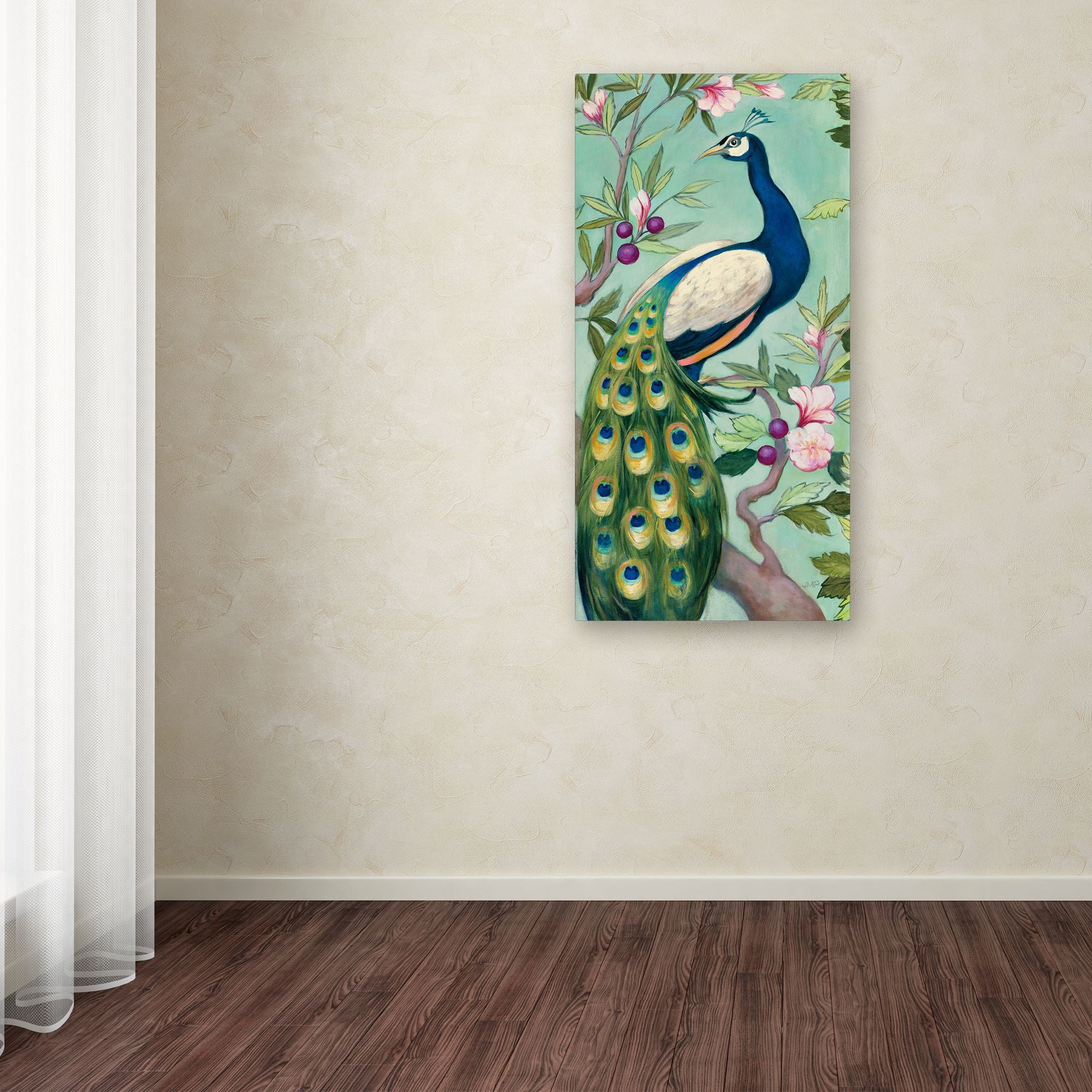 Trademark Fine Art 'Pretty Peacock II' Canvas Art by Julia Purinton