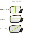 thumbnail image 4 of Audi A4, A6, A8, S4, S6, S8 Right Passenger Convex Clear Mirror Glass Lens w/ Adhesive USA. Multiple Options. See Details For Year Fitment, 4 of 7