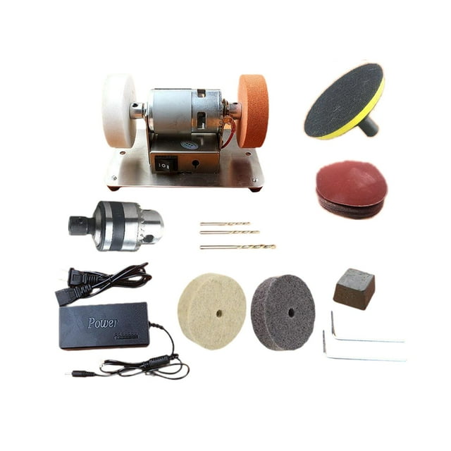 Colaxi Mini Bench Grinder Bench Grinding Tool DIY Supplies Multifunction Sturdy Benchtop Sander Polisher for Tabletop Edge Polishing G