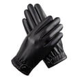 thumbnail image 5 of BEMS-Guantes cálidos de invierno para hombre, pantalla táctil, mensajes de texto, conducción, motocicleta, guantes de vestir, color negro, 5 of 5