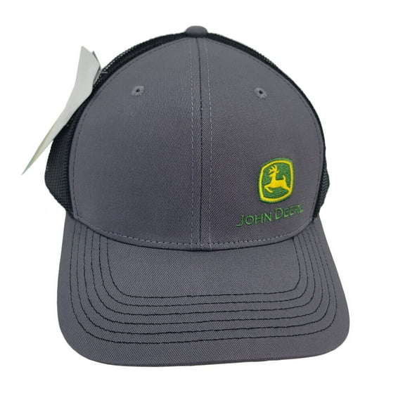 John Deere Moline 112 Gray and Black Mesh Back Hat/Cap - LP82939