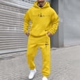 thumbnail image 2 of Men's Big and Tall Track Suits 2 Piece Set Athletic Workout Gym Paris Print Hoodie and Sweatpants Sport Tracksuits Winter Jogging Suit Lounge Outfit, 2 of 6