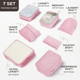 thumbnail image 3 of 10 Piece Luggage Sets, 20 24 28 inch Lightweight Harside Suitcase with Spinner Wheels and 7PCS Packing Cubes(Rose), 3 of 12
