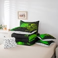 thumbnail image 5 of Green Yellow Gaming Comforter Set 7 Piece Bed in a Bag Twin,Gamer Bedding Sets Neon Lights Abstract Geometry Sheet Set with Comforter Gamer Room Decor, 5 of 5